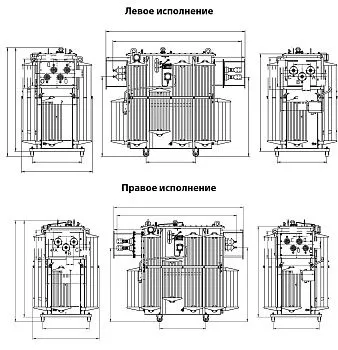 Фото чертежа ТМГФ 250/6/0,4 Фото чертежа ТМГФ 250/6/0,4